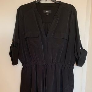 Black shirt dress